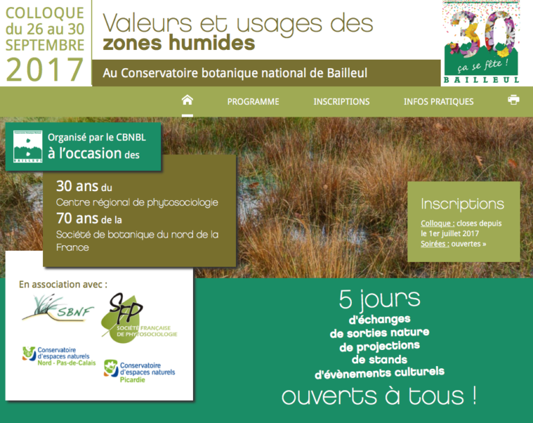 Colloque international « Valeurs et usages des zones humides »