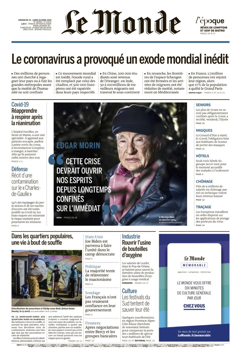 🆓 Revue de presse : à crise universelle, réponse transdisciplinaire