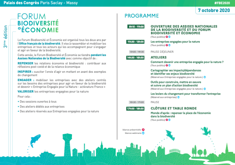 Forum Biodiversité et Économie : les inscriptions sont ouvertes