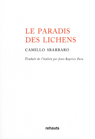 A lire – Le Paradis des lichens, Camillo Sbarbaro